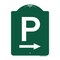 Signmission Designer Series P W/ Right Arrow, Green & White Aluminum Sign, 18" x 24", GW-1824-23511 A-DES-GW-1824-23511 - alternate 1
